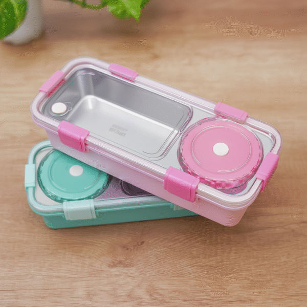 Lunch Buddy Stainless Steel Bento Lunch Box- For Solid Foods