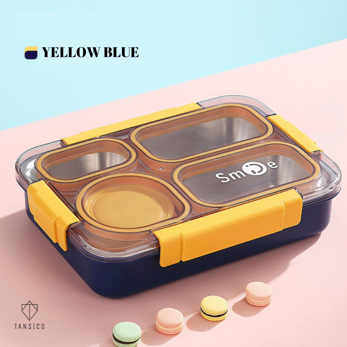 950ml 4 Compartments with Storage Box Leak-Proof Stainless Steel Lunch Box 4 Containers Lunch Box - Image 11