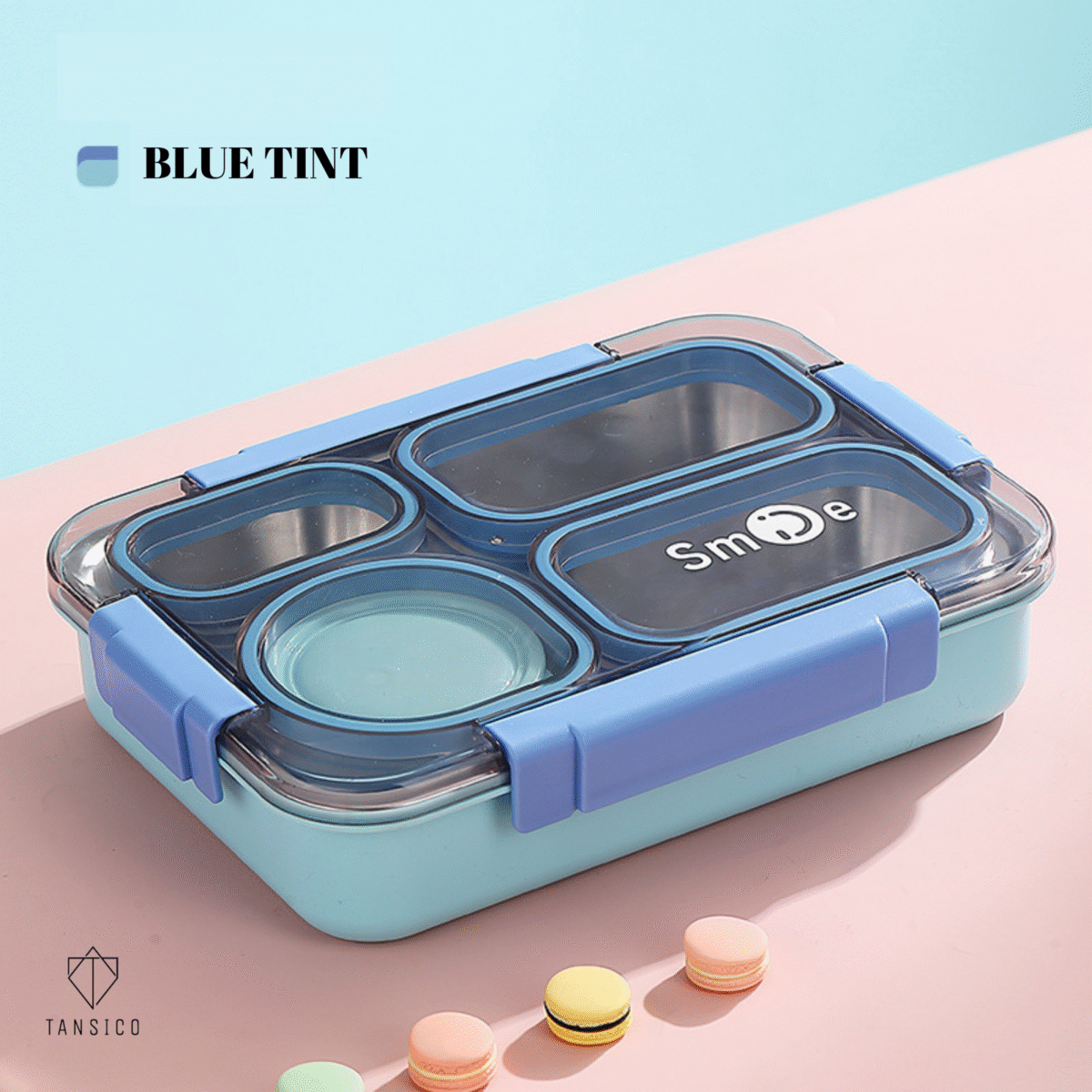 950ml 4 Compartments with Storage Box Leak-Proof Stainless Steel Lunch Box 4 Containers Lunch Box - Image 12