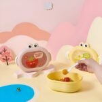 Cute Frog Shaped Kids Lunch Box With Dividers - Image 2
