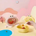 Cute Frog Shaped Kids Lunch Box With Dividers - Image 2