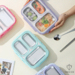 3 compartment Leak proof Steel Lunch Box -620ml - Image 13