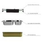 Plastic & Stainless Steel 2 Compartment Lunch Box, Capacity 750ML - Image 2