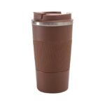 Travel Coffee Mug (380ml, Brown) with Grip