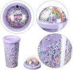 Random Design Printed Sipper Bottle Slide Open Water Mason Jar Tumbler with Straw Bottle for Boys and Girls SchoolTuitionGym (Multicolor) - Image 6