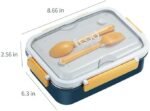 Leakproof Bento Box, Detachable Stainless Steel Tray for Warm Water Insulation 3 Containers Lunch Box  (750 ml) - Image 6