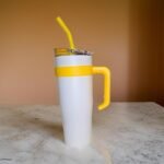 SHINING YELLOW TUMBLER WITH STICKER - Image 4