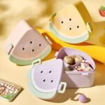 Watermelon Bento Boxes for Afternoon Tea Fruit Leakproof Salad Lunch Containers for Work Picnic Travel Microwave Dishwasher Available - Image 2