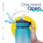 MERISH Plastic MultiColor Motivational Water Bottle  1000 ML  SIPPER  Mix Colors (Blue) - Image 2