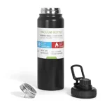 Double walled thermos bottle stainless steel matte black colour 1000ML - Image 6