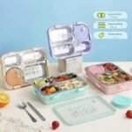 4 Compartment Lunch Box Stainless Steel Tiffin Box for Boys, Girls, School & Office Men - Image 6