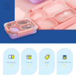 950ml 4 Compartments with Storage Box Leak-Proof Stainless Steel Lunch Box 4 Containers Lunch Box - Image 8