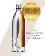 MILTON 1 Liter Insulated Water bottles, 188 Stainless Steel Double-Walled Vacuum Flask, Hot & Cold for 24 Hours - Perfect for Gym, Travel, Tea & Coffee - Image 3