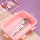 Bear Family Leak Proof Lunch box Stainless Steel Box with 1 Spoon & Chopstick 3 Containers Lunch Box (750 ml, Thermoware) - Image 9