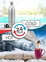 MILTON 1 Liter Insulated Water bottles, 188 Stainless Steel Double-Walled Vacuum Flask, Hot & Cold for 24 Hours - Perfect for Gym, Travel, Tea & Coffee - Image 4