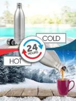 MILTON 1 Liter Insulated Water bottles, 188 Stainless Steel Double-Walled Vacuum Flask, Hot & Cold for 24 Hours - Perfect for Gym, Travel, Tea & Coffee - Image 4