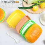 Three Layer Burger Shape 500ML Lunch Box Perfect for Salads, Sandwiches, and Snacks - Image 4