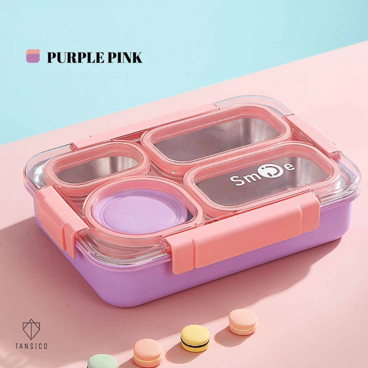 950ml 4 Compartments with Storage Box Leak-Proof Stainless Steel Lunch Box 4 Containers Lunch Box - Image 10