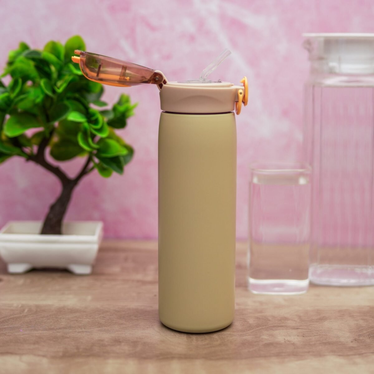 Stainless Steel Vacuum Insulated Cup With Straw, Locking Lid And Bounce Cap - Image 2