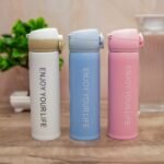 Vacuum Flask Stainless Steel Water Bottle (Enjoy Your Life) Slogan For Kids 500 ml Bottle