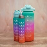 Set Of 3 Leakproof Durable Unbreakable Tritan Water Bottle With Motivational Time Marker,Sipper Bottle For Adults,Water Bottle For Gym,Office 2 Liter - Image 2