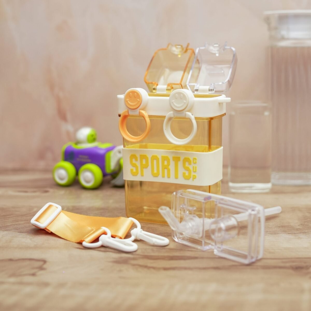 Dual-Use Sports Water Bottle With Straw - Portable & Leakproof Pc Plastic For Outdoor Activities - Image 2