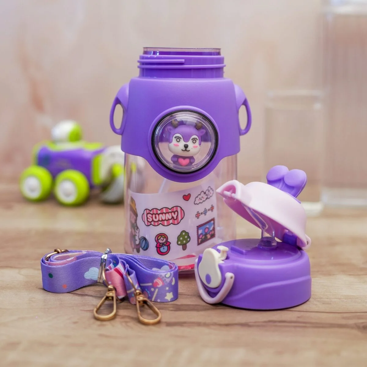 Cute Water Bottles With Straw and Sticker pack - Image 2