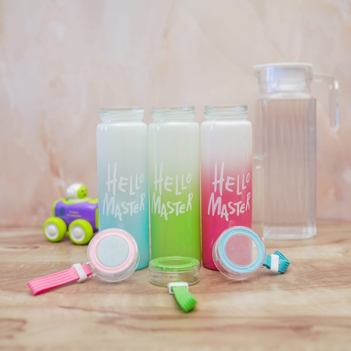 Hello Master Borosilicate Glass Water Bottle 450ML - Image 2