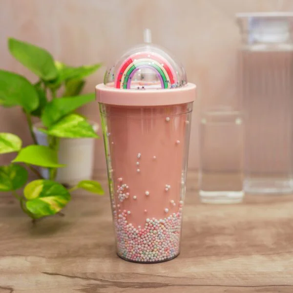 Random Design Printed Sipper Bottle Slide Open Water Mason Jar Tumbler with Straw Bottle for Boys and Girls SchoolTuitionGym (Multicolor)