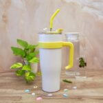 SHINING YELLOW TUMBLER WITH STICKER