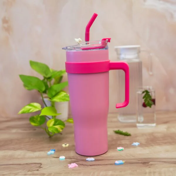 BABY PINK TUMBLER WITH STICKER