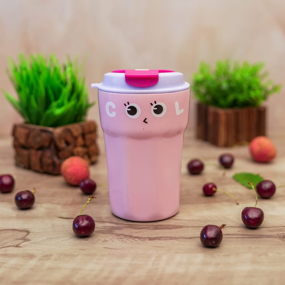 Insulated Coffee Mug with Lid Vacuum Cup(450ml) - Image 2