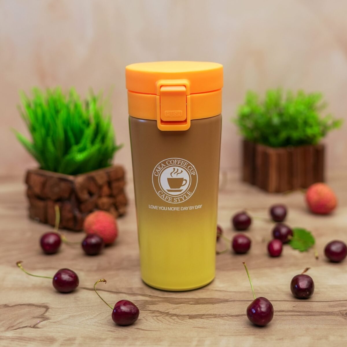 Thermos Flask with Lid Insulated Travel Tea and Coffee Mug Portable Thermal Cup Stainless Steel Vacuum Insulated Tumbler Cup for Hot & Cold Drinks, 400ml - Image 3