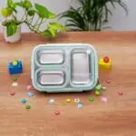 3 compartment Leak proof Steel Lunch Box -620ml - Image 4