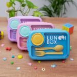 Leakproof Bento Box, Detachable Stainless Steel Tray for Warm Water Insulation 3 Containers Lunch Box  (750 ml) - Image 2