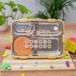 4 Compartment Lunch Box Stainless Steel Tiffin Box for Boys, Girls, School & Office Men - Image 3