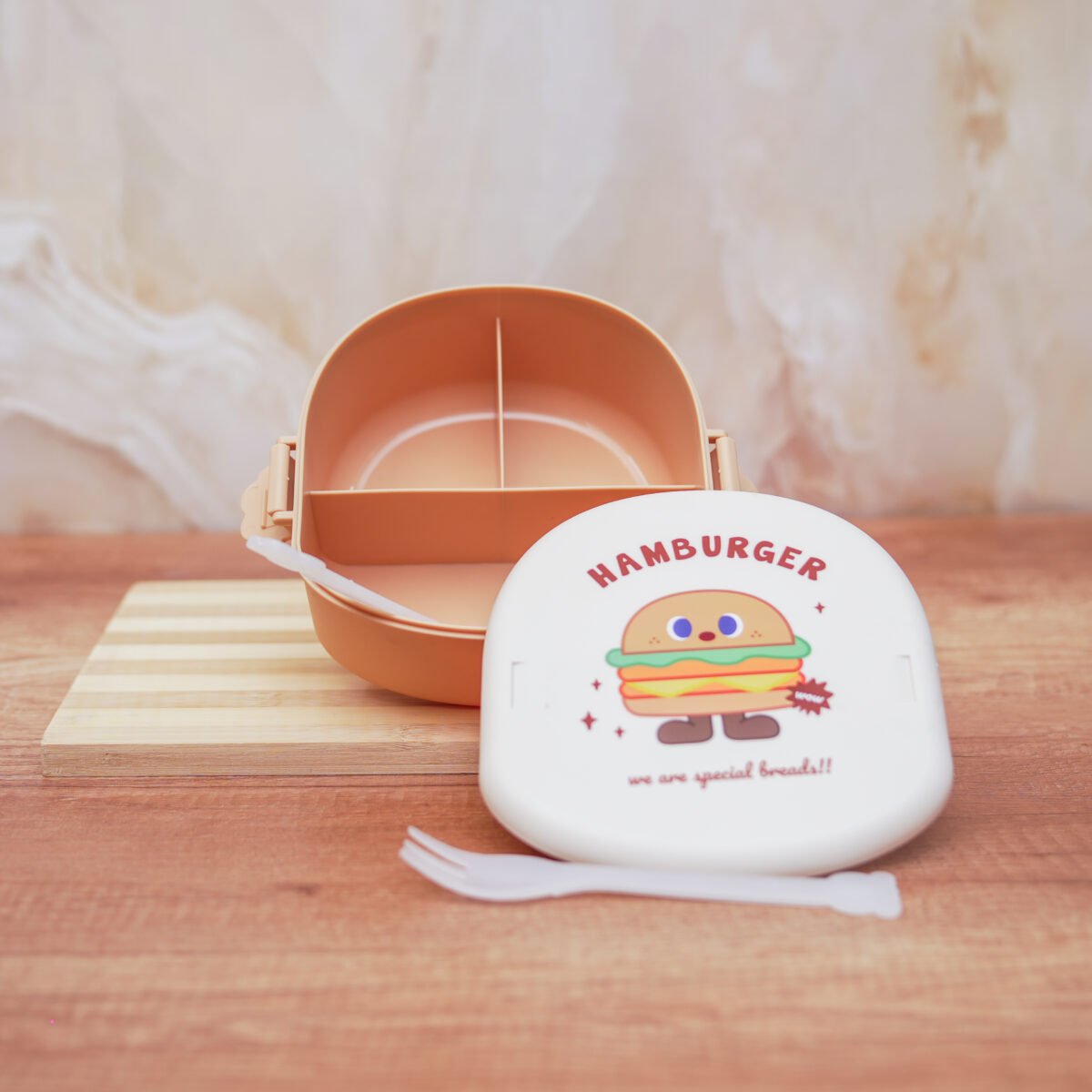 Box,Cartoon Compartment Lunch Containers  Portable Toddler Food Storage Box - Image 5
