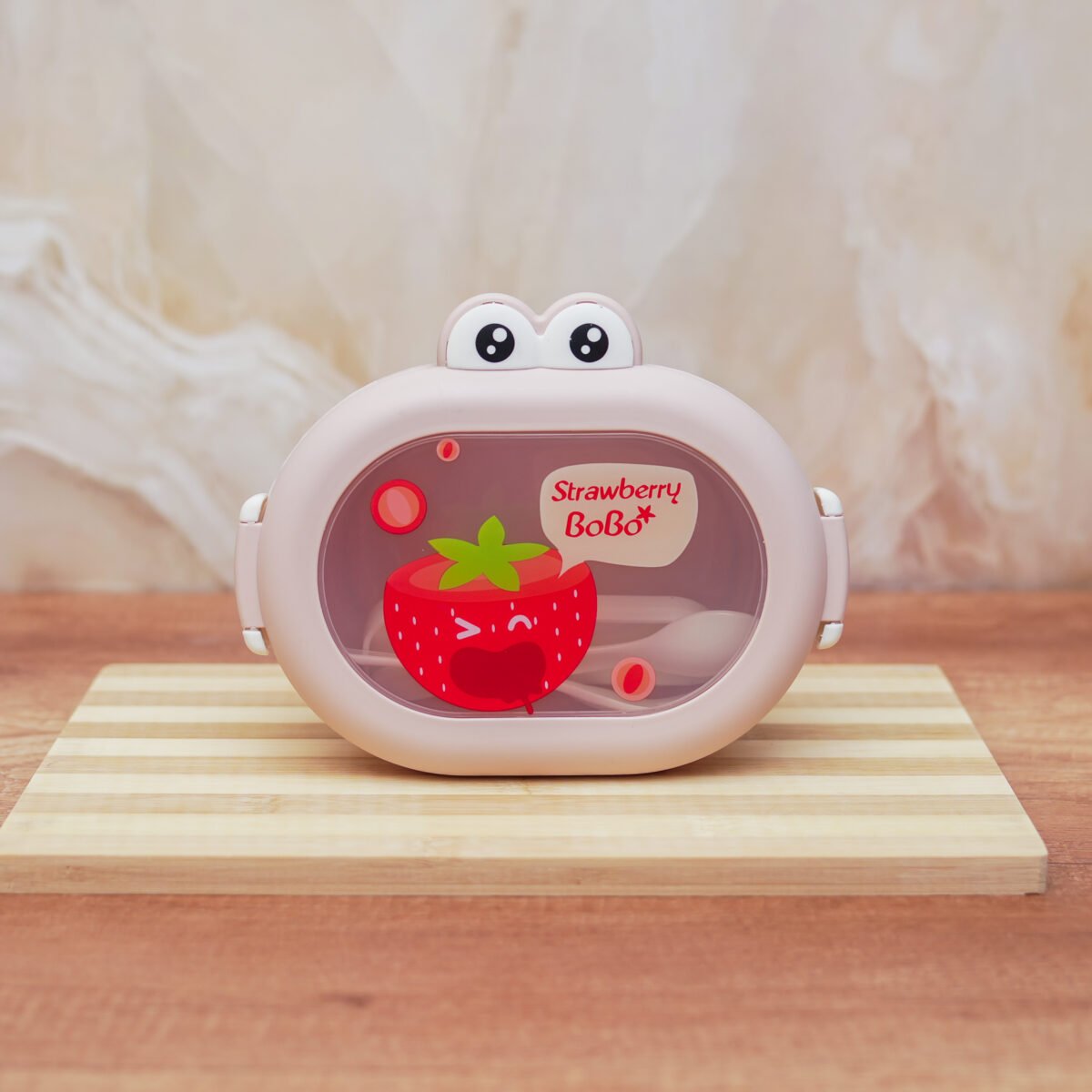 Cute Frog Shaped Kids Lunch Box With Dividers - Image 4