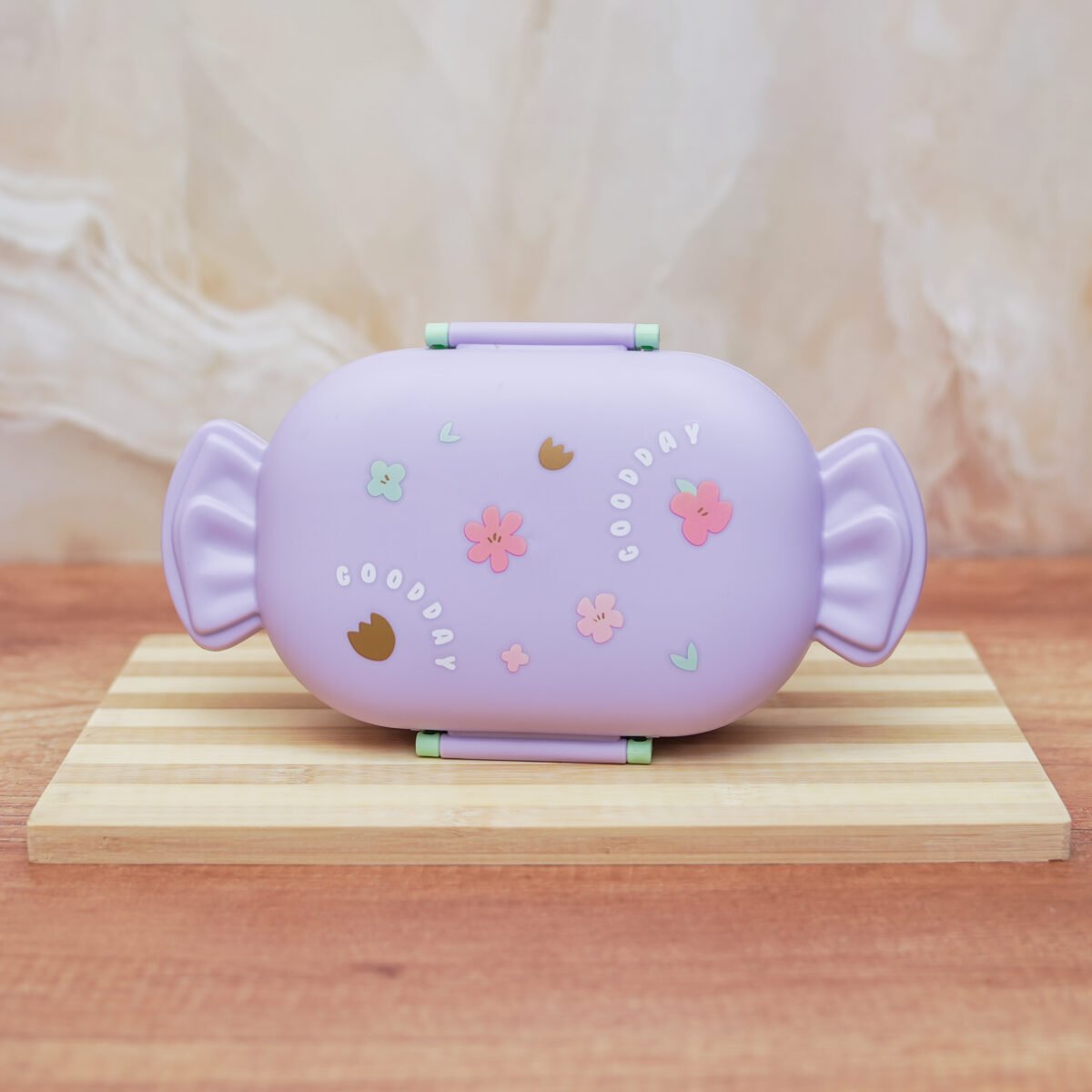 Candy Shaped Food Storage Container 2 Grids Meals Storage Box Cartoon with Cutlery&Buckle for School Kids and Children - Image 6