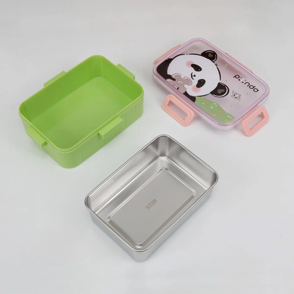SINGLE COMPARTMENT PANDA PRINT INSULATED LUNCH BOX - Image 3