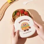 Box,Cartoon Compartment Lunch Containers  Portable Toddler Food Storage Box - Image 2