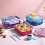 Leakproof Bento Box, Detachable Stainless Steel Tray for Warm Water Insulation 3 Containers Lunch Box  (750 ml) - Image 15