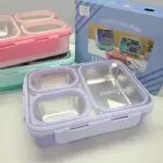 3 compartment Leak proof Steel Lunch Box -620ml - Image 8