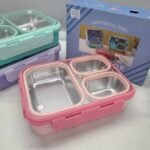 3 compartment Leak proof Steel Lunch Box -620ml - Image 9