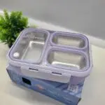 3 compartment Leak proof Steel Lunch Box -620ml - Image 11