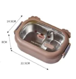 Portable Lunch Box Stainless Steel Compartment - Image 4