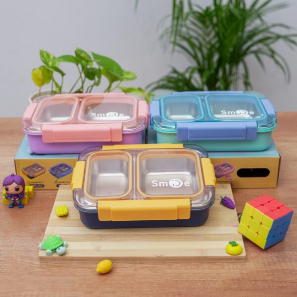 Smile Stainless Steel Bento Lunch Box 100 % Leakproof