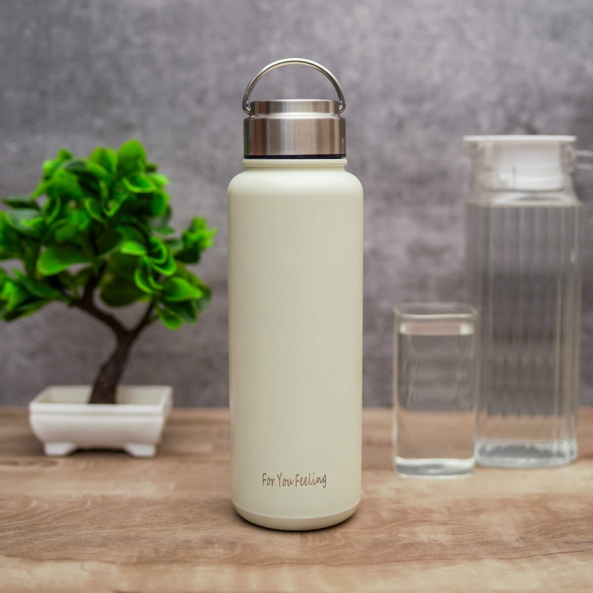 Thermosteel Flask 900ml Stainless Steel | Water Bottle 24 Hours Hot & Cold | Double Wall Vacuum Insulated | Wooden Cap Finish | Leakproof | Ideal for Tea, Coffee, Office & Travel - Image 4