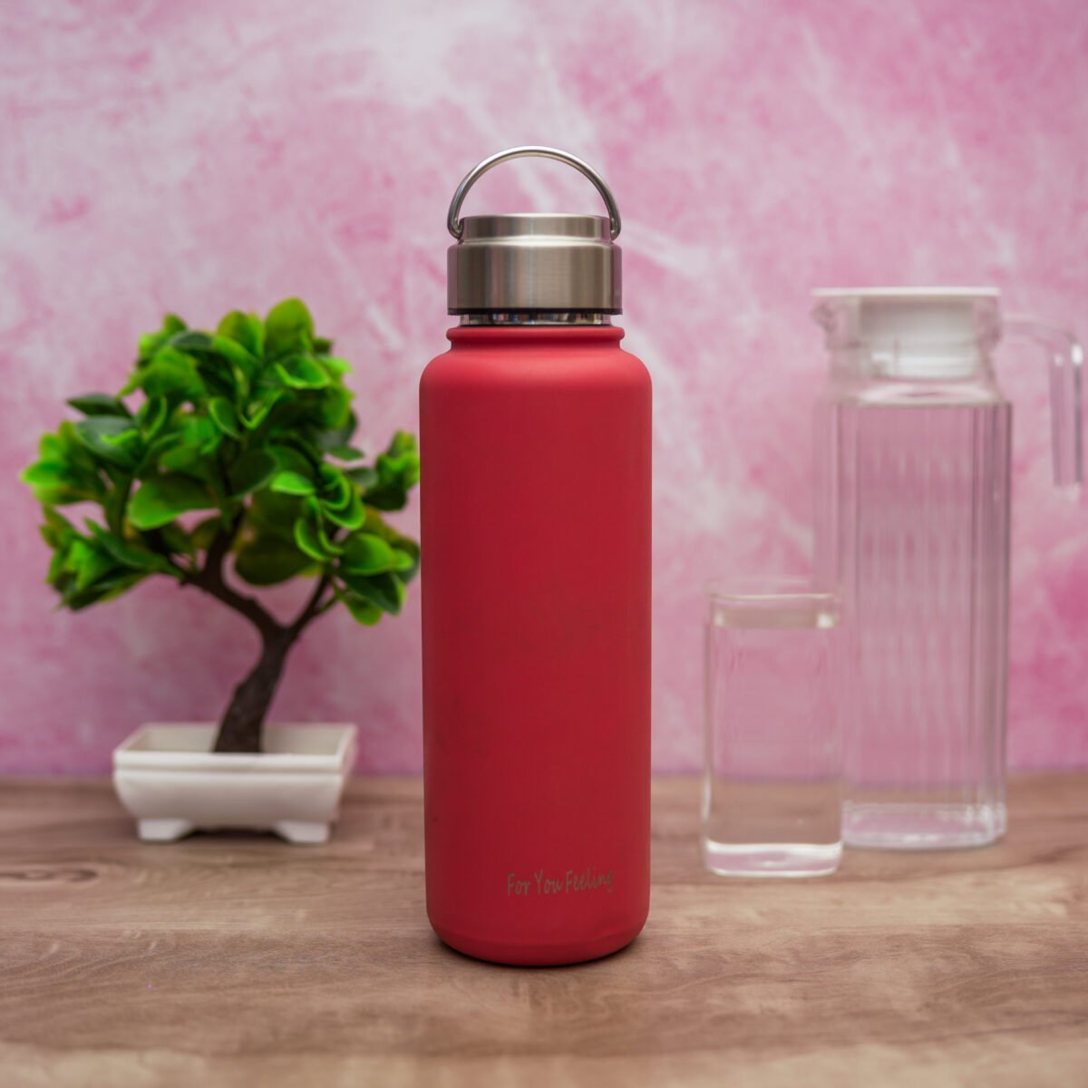 Thermosteel Flask 900ml Stainless Steel | Water Bottle 24 Hours Hot & Cold | Double Wall Vacuum Insulated | Wooden Cap Finish | Leakproof | Ideal for Tea, Coffee, Office & Travel - Image 2