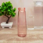Diamond Glass Water Bottle, Airtight Cap,Clear,Swing Top Flip Top Bottles for Fridge,Storage,Beverages,Smoothies,Soda,Juice,Water, Milk - Image 2